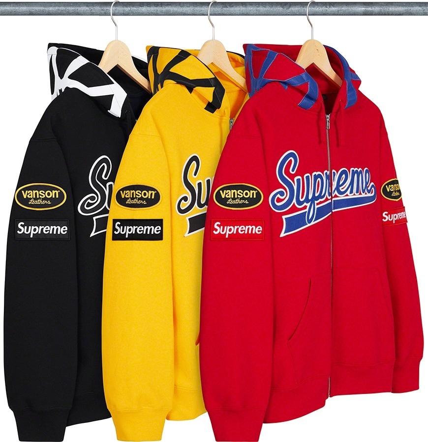 Supreme®/Vanson Leathers® Spider Web Zip Up Hooded Sweatshirt